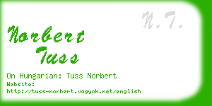 norbert tuss business card
